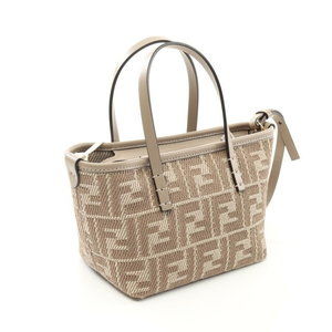 Fendi Beige Roll Leather Handbag